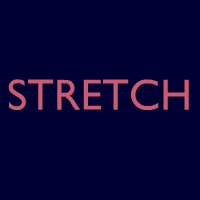A short animation of the word stretch being stretched and returning to its initial shape.